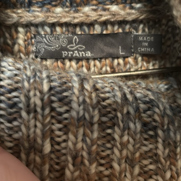 Prana Autum Rein Wool Blend Turtle Neck Tunic Sweater Size Large - Picture 6 of 8